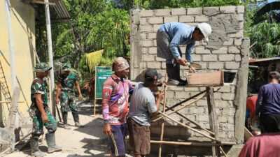 Panas Menyengat, Semangat Tak Padam, Satgas TMMD dan Warga Kebut Pembangunan MCK