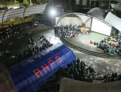Banjir Hujan dan Doorprize Warnai Nobar Pildun Di Pemkab PPU Bersama Kodim PPU