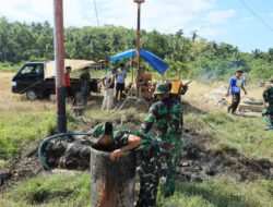 Jawab Krisis Air Bersih, TMMD Ke-129 Kodim 1505/Tidore Bangun Sumur Bor