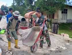 Turun Langsung ke Lapangan, Dansatgas TMMD Ke-129 Kodim 1807/Sorsel Kobarkan Semangat Gotong Royong Warga