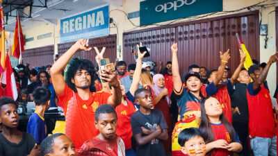 Kodim 1710/Mimika Gelar Nobar Final Piala Dunia 2026 di Tiga Lokasi Bersama Masyarakat