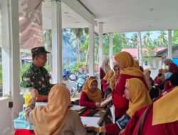 Semangat Babinsa Tanjung Tengah Untuk Laksanakan Komsos Bersama Ibu-Ibu PKK