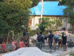 Progres Pengecoran Jalan TMMD Ke-129 Kodim 1807/Sorong Selatan Capai 55 Persen, Wujud Nyata Pengabdian TNI Membangun Desa