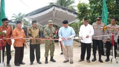 Bupati PPU Di Dampingi Dandim 0913/PPU Resmikan Jembatan Garuda di Sebakung Jaya