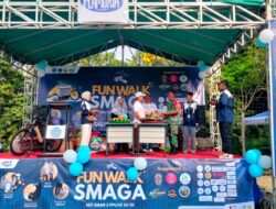 Sambut HUT SMAN 3 PPU, Babinsa Koramil Sepaku Hadiri FUN WALK