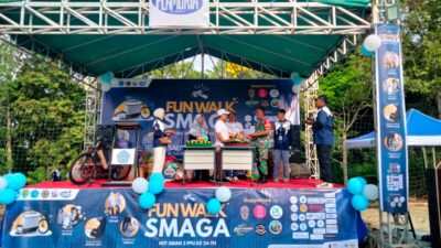 Sambut HUT SMAN 3 PPU, Babinsa Koramil Sepaku Hadiri FUN WALK
