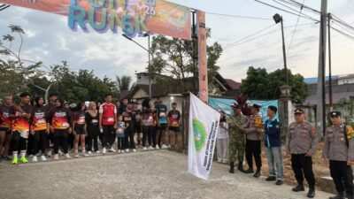 Yakinkan Berjalan Aman dan Lancar, Babinsa Bukitraya Hadiri Fun Run Semarak Nusantara Anniversary (SEMARA) FKMKPPU
