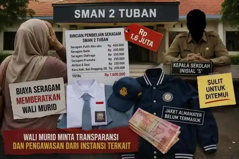 Orang Tua Pertanyakan Biaya Seragam SMAN 2 Tuban, Kepala Sekolah Sulit Ditemui