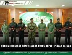 Dandim 0906/kkr Pimpin Acara Korps Raport Pindah Satuan