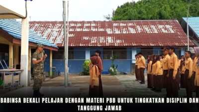 Babinsa Bekali Pelajar Dengan Materi PBB Untuk Tingkatkan Disiplin Dan Tanggung Jawab