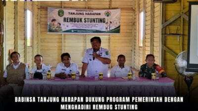 Babinsa Tanjung Harapan Dukung Program Pemerintah Dengan Menghadiri Rembug Stunting