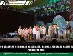 Wujud Dukungan Pembinaan Keagamaan, Babinsa Jongkang Hadiri Acara Penutupan MTQ