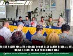 Babinsa Hadiri Kegiatan Progres Lomba Desa Cantik Berbasis Data, Wujud Sinergi TNI Dan Pemerintah Desa