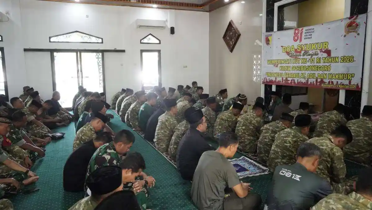 Sambut HUT RI ke-81, Kodim Bojonegoro Gelar Doa Syukur dan Renungan Kemerdekaan