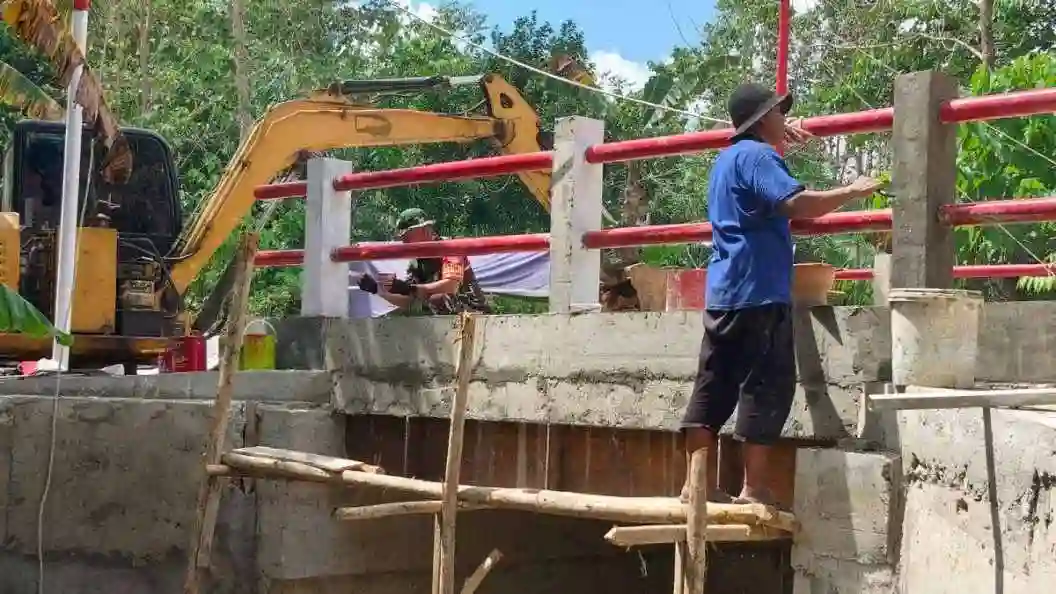 Tinggal 5 %  ,Jembatan Garuda Koramil Sepaku Penghubung Binuang dan Pemaluan Clear