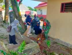 Babinsa dan Kelurahan Penajam Bersinergi Bersihkan Lingkungan Lewat Gotong Royong
