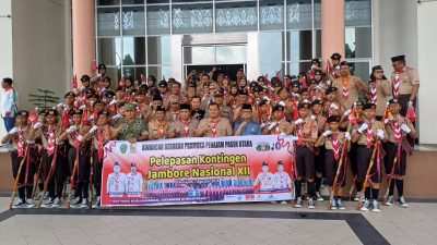 Kasdim 0913/PPU Hadiri Pelepasan Kontingen Cabang Jambore Nasional (Jamnas) XII Tahun 2026