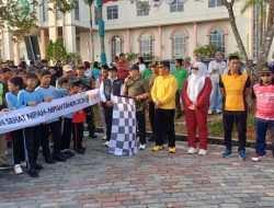 Jelang HUT ke-81 Kemerdekan RI, Danramil Penajam Ikuti Jalan Sehat Nipah-Nipah