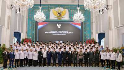 Panglima TNI Hadiri Pengukuhan Paskibraka Tingkat Pusat Tahun 2026