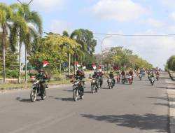 Semarakkan HUT ke-81 Kemerdekaan RI, Babinsa Kodim 0913/PPU Kawal Trabas Merdeka