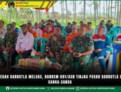 Cegah Karhutla Meluas, Danrem 091/ASN Tinjau Posko Karhutla di Sanga-Sanga