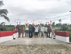Kodim 1710/Mimika Rampungkan Jembatan Beton di Kelurahan Kamoro Jaya dan Wonosari Jaya
