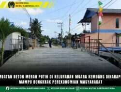 Jembatan Beton Merah Putih Di Kelurahan Muara Kembang Diharapkan Mampu Dongkrak Perekonomian Masyarakat