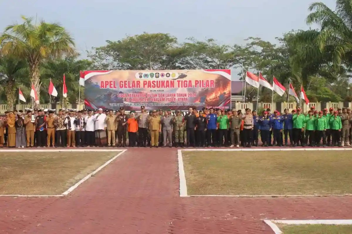 Anggota Kodim 0913/PPU Ikuti  Apel Gelar Pasukan Tiga Pilar