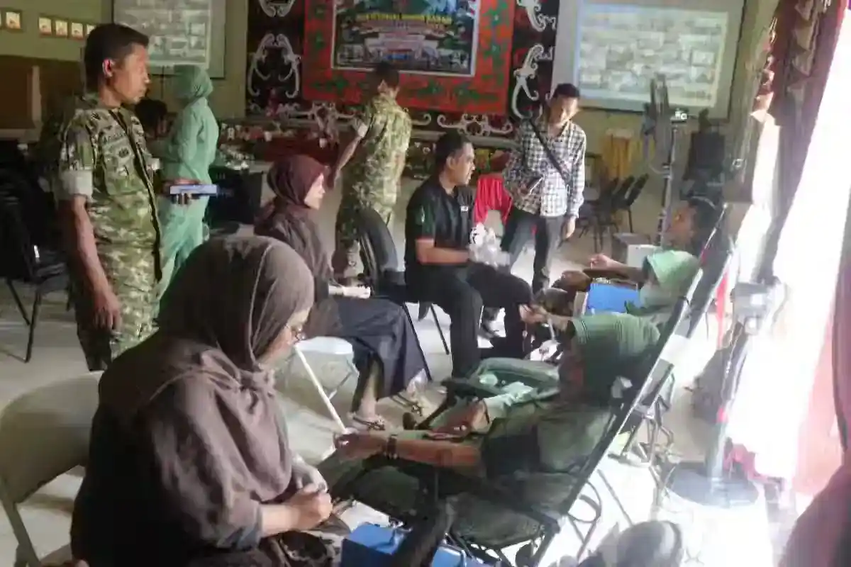Meriahkan HUT ke-81 TNI, Kodim 0913/PPU Gelar Donor Darah Hingga Cek Kesehatan Gratis dan Bagi Sembako