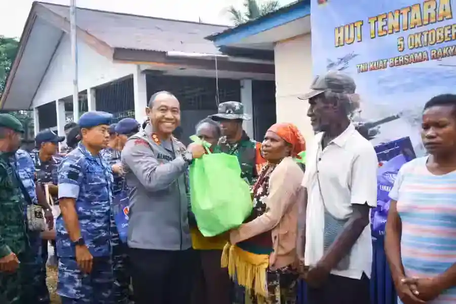 Semarak HUT ke-81 TNI, Bakti Sosial di Nawaripi Disambut Antusias Warga