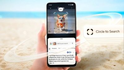 Fitur ini dapat digunakan untuk mencari informasi mengenai gambar, teks maupun produk yang ditemukan saat berselancar di internet