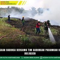 Kesiap Siagaan Babinsa Bersama Tim Gabungan Padamkan Karhutla Di Buluqsen