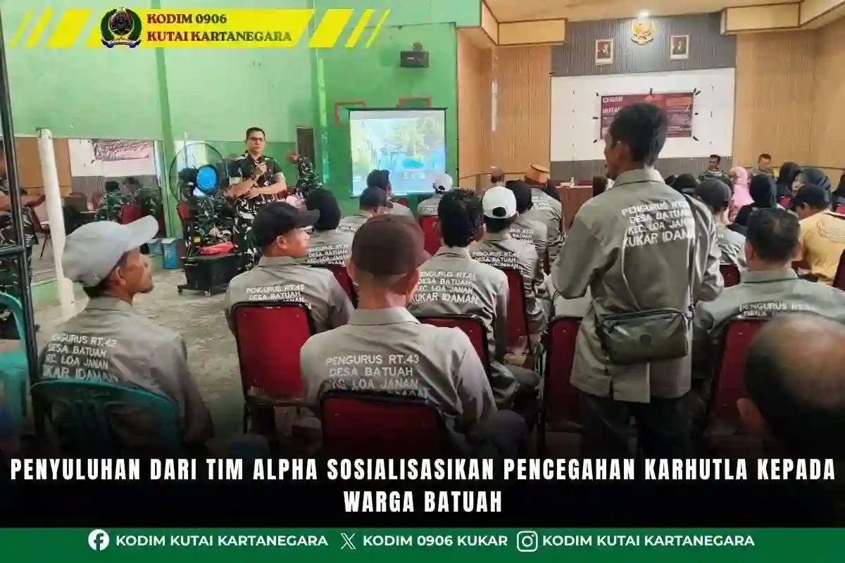 Penyuluhan Dari Tim Alpha Sosialisasikan Pencegahan Karhutla Kepada Warga Batuah