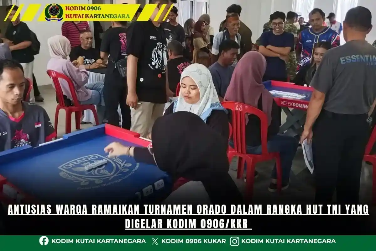 Antusias Warga Ramaikan Turnamen Orado Dalam Rangka HUT TNI Yang Digelar Kodim 0906/Kkr