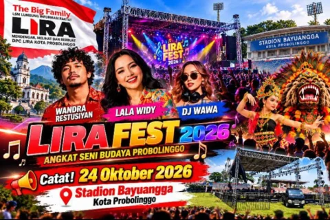 Jangan Lewatkan! LiraFest 24 Oktober 2026 Siapkan Panggung Megah di Stadion Bayuangga Kota Probolinggo