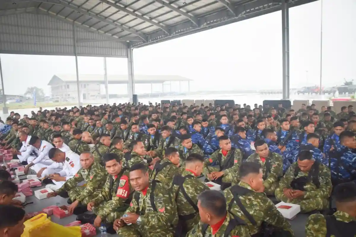 Upacara HUT ke-81 TNI di Timika Berlangsung Khidmat