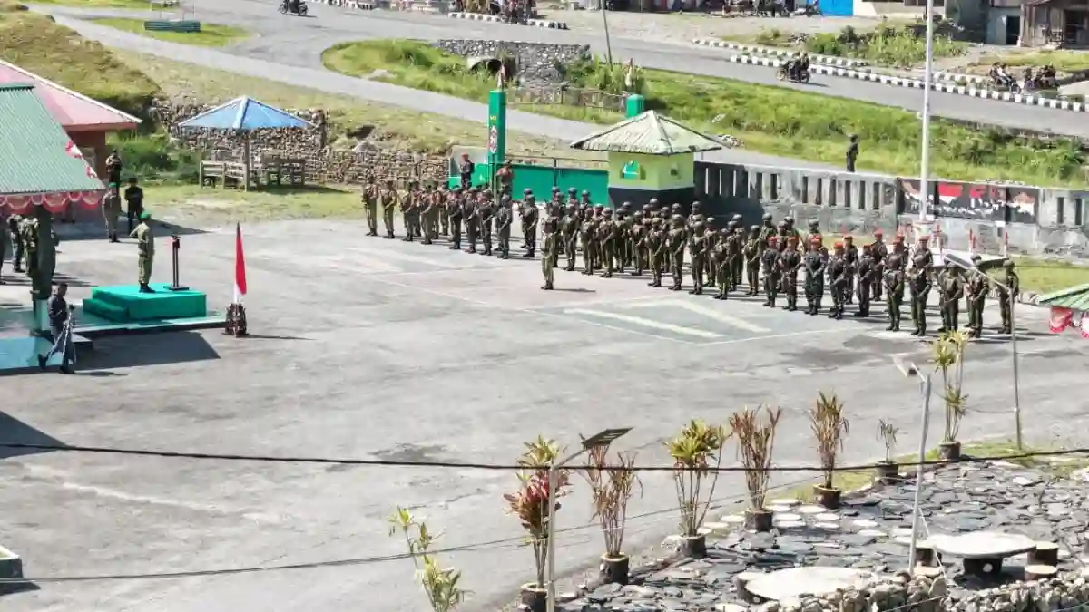 HUT Ke-81 TNI Tahun 2026, Kodim 1714/Puncak Jaya Gelar Upacara, Dipererat Kebersamaan TNI dan Kepolisian
