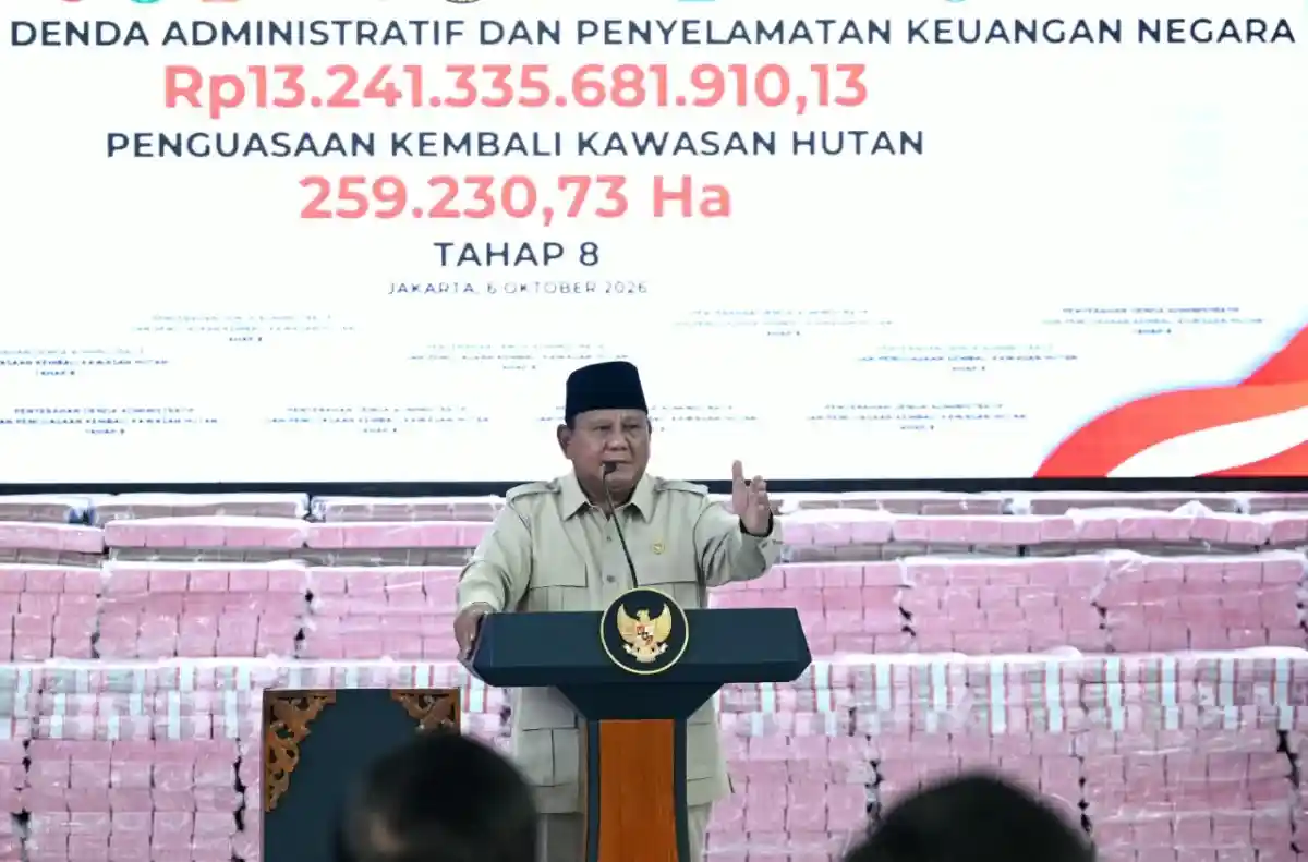 Panglima TNI Hadiri Penyerahan Hasil Penertiban Kawasan Hutan Tahap Kedelapan
