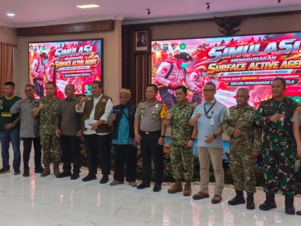 Perkuat Sinergi Penanganan Karhutla, Kasrem 091/ASN Hadiri Simulasi Cairan SAA di Mapolda Kaltim
