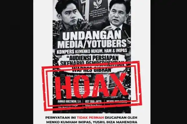 Yusril Tegaskan Flyer Undangan soal Pemberhentian Gibran Adalah Hoaks