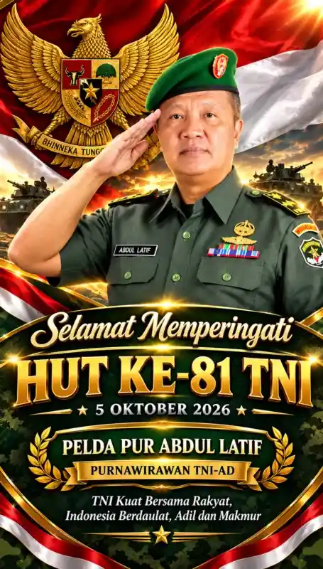 Bersama Rakyat Menjaga Negeri, Pesan Patriotik Pelda Pur Abdul Latif pada HUT ke-81 TNI