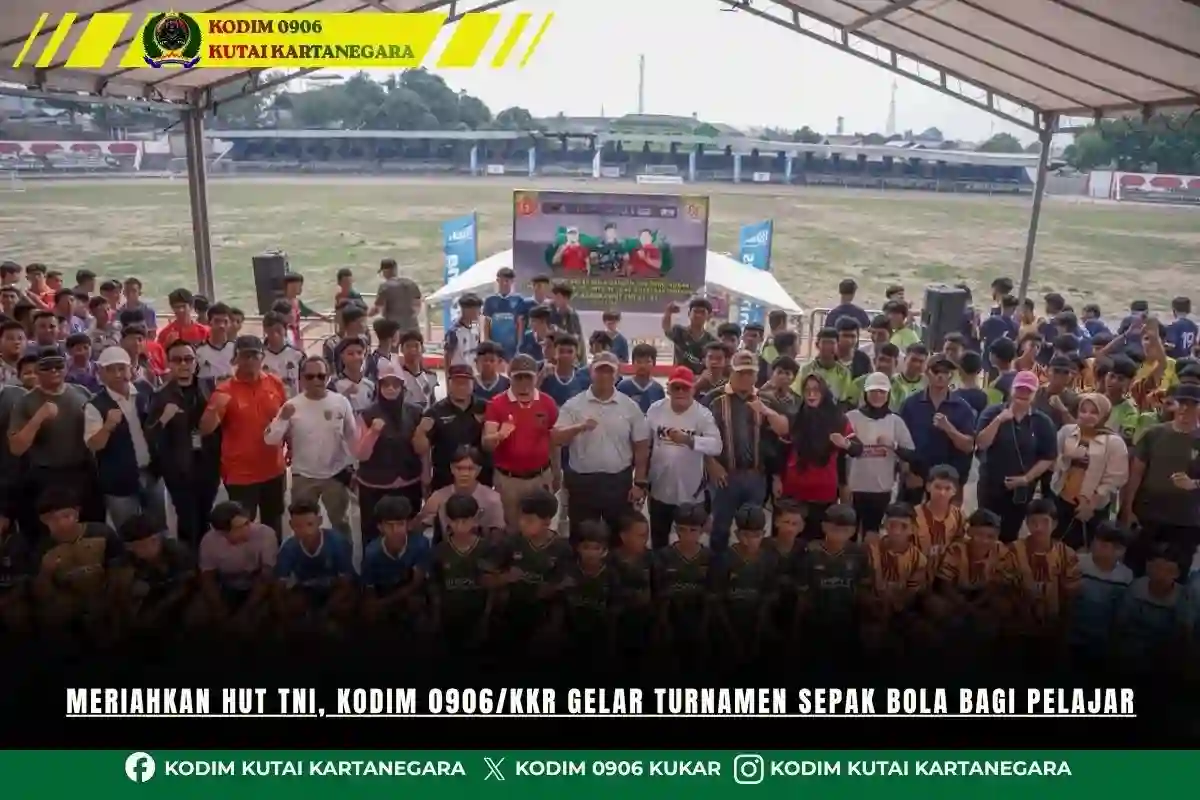 Meriahkan HUT TNI, Kodim 0906/Kkr Gelar Turnamen Sepak Bola Bagi Pelajar
